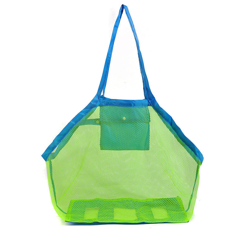 Quick-Fold Beach Toy Storage Bag – Mesh & Oxford Cloth Sand Tote