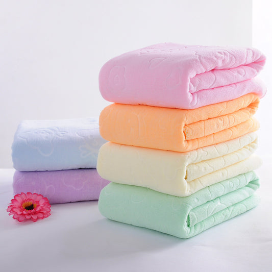 Microfiber Absorbent Towel – Soft and Embossed Superfine Fiber Towel in Fun Colors