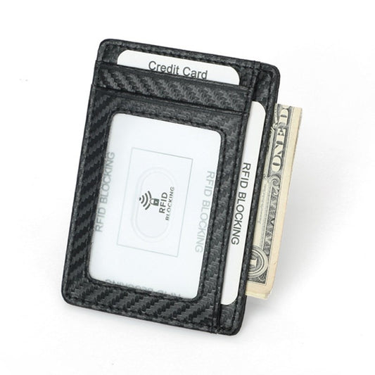 Men's Black Business Card Wallet – Slim & Simple Non-Woven Fabric Purse