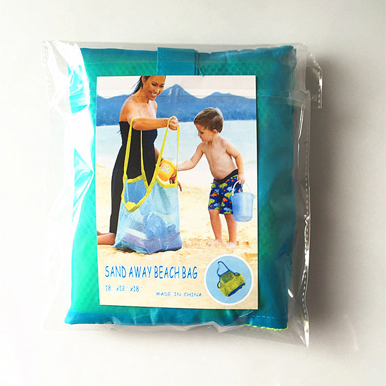 Quick-Fold Beach Toy Storage Bag – Mesh & Oxford Cloth Sand Tote