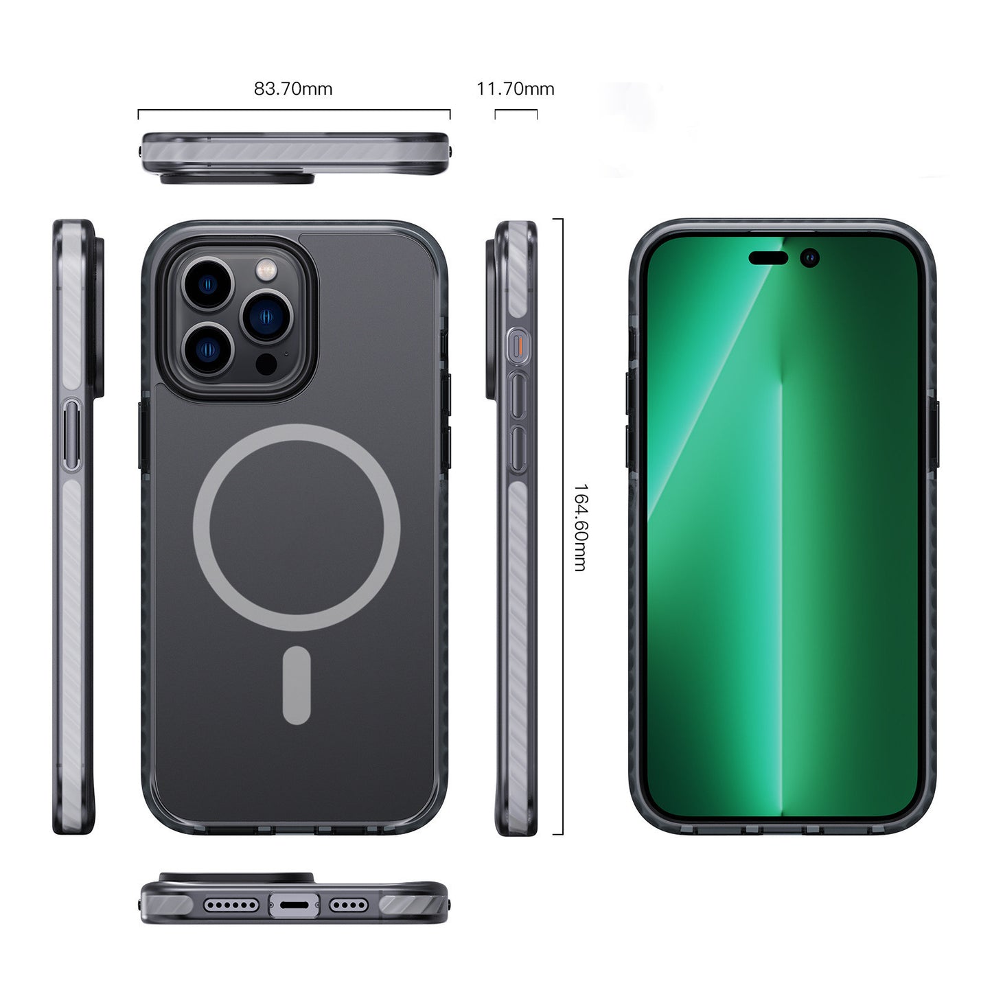 Frosted Translucent Magnetic Phone Case – Stylish and Protective Case for iPhone