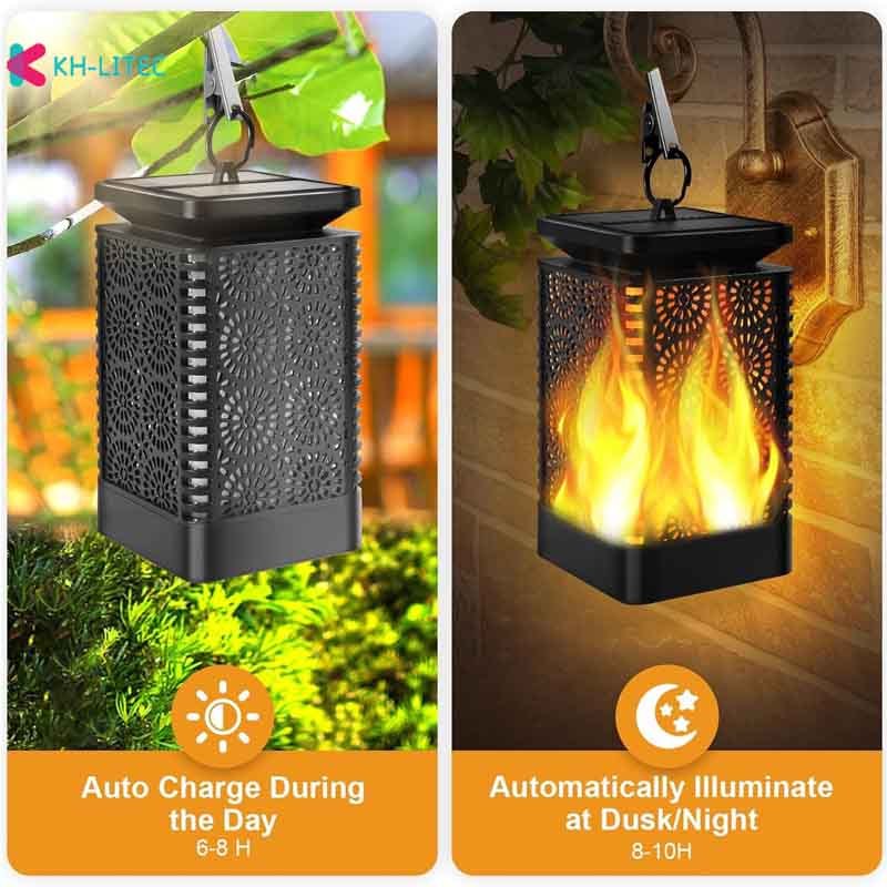 Waterproof Flickering LED Lanterns for Outdoor Garden